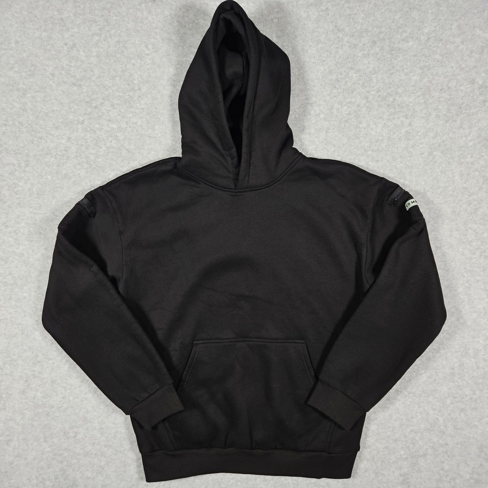 Comfrt (Men's XL) Black Hoodie Airplane Mode Heavyweight Zip Pocket Sweatshirt
